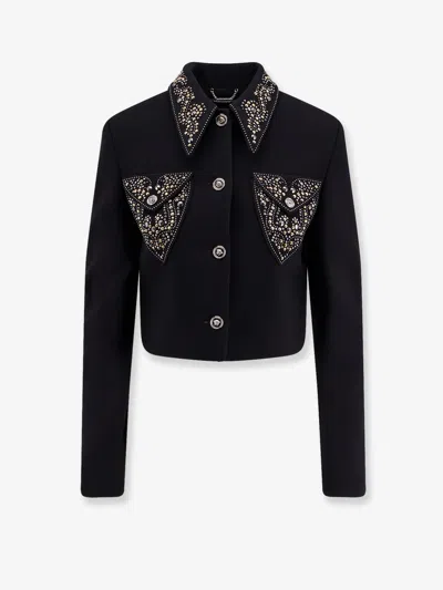 VERSACE INFORMAL LIGHT WEIGHT WOOL CREPE BLAZER