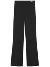 Versace Tailored Wide-leg Pants Front Pleats In Black