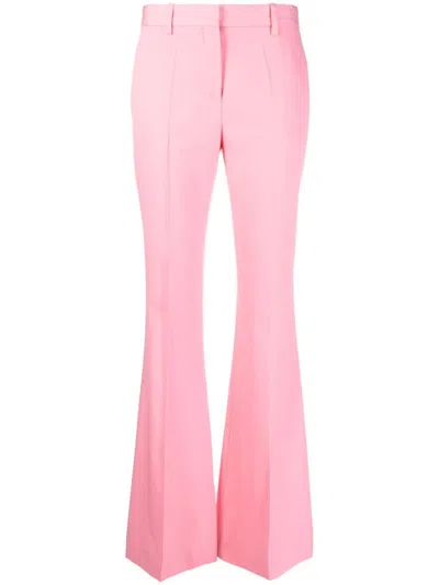 Versace Informal Pant Responsible Wool Tailoring Fabric In Pink & Purple