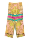 Versace Baroque-print Wide-leg Trousers In Multicolour