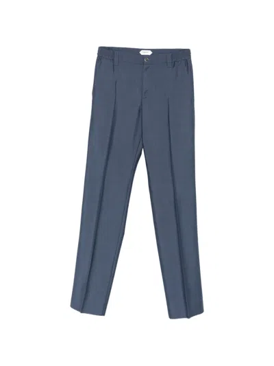 Versace Informal Pressed-crease Trousers In Blue