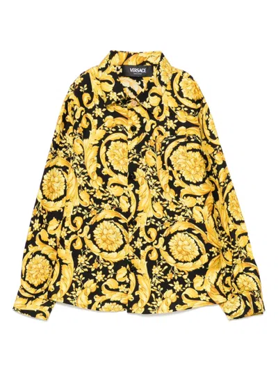 Versace Kids' Informal Shirt In 黑色