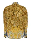 Versace Informal Shirt Cheetah Foulard On Silk Crepe Satin Lw In Multi