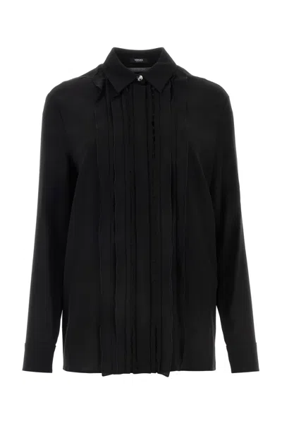 VERSACE VERSACE BLACK CREPE SHIRT