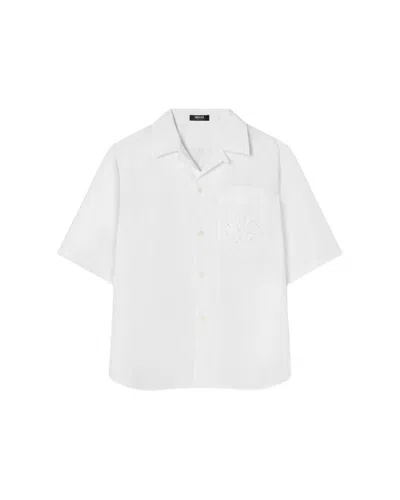 Versace Informal Shirt Holiday Print And Shell E In White