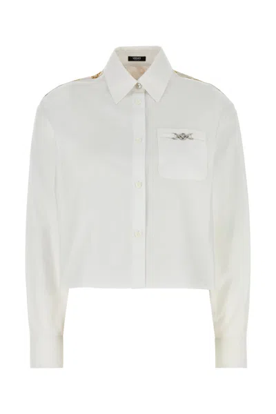 VERSACE VERSACE WHITE POPLIN SHIRT