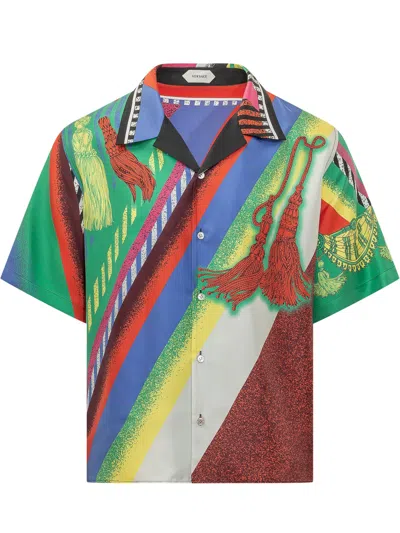 Versace Informal Silk Shirt In Multi