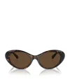 Versace Ovale Sonnenbrille Mit Medusa In Brown