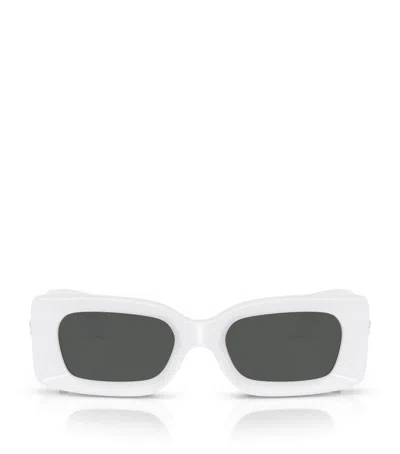 Versace Womens White Ve4474u Rectangle-frame Acetate Sunglasses