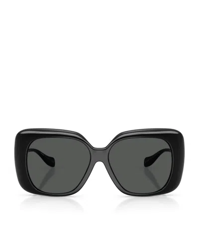 Versace Injected Ve4499u Square Sunglasses In Black