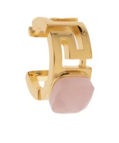 Versace Greca Ear Cuff Mit Glasverzierung In Gold