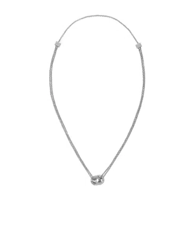 Versace Interlocking-design Necklace In Metallic
