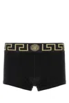 Versace Black Briefs With Elastic Waist With Medusa Print In Cotton Stretch Man