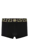Versace Black Briefs With Elastic Waist With Medusa Print In Cotton Stretch Man