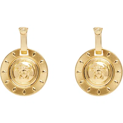 Versace Irradia Earrings In Gold