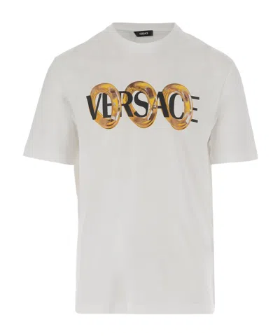 Versace Item O-neck Short-sleeved T-shirt In White