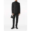 Versace Patterned-jacquard Tapered-leg Trousers In Black
