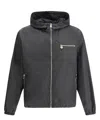 Versace Black Jacket With Gold Zip And Hood In Black