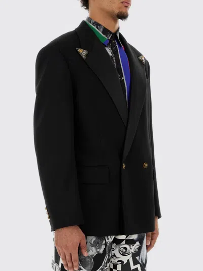 Versace Jacket Men Color Black