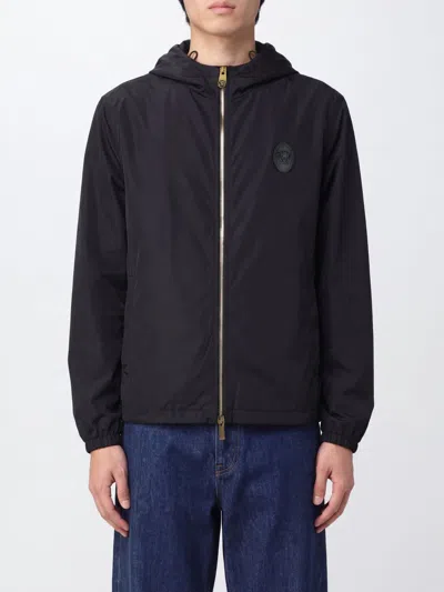 Versace Jacket Men Color Black In Blue