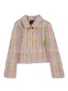 Versace Tweed Check Jacket In Multi