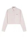 Versace Light Pink Shirt With Chest Pocketl In Nude & Neutrals