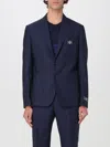 Versace Medusa Head Single-breasted Tailored Blazer In Blue