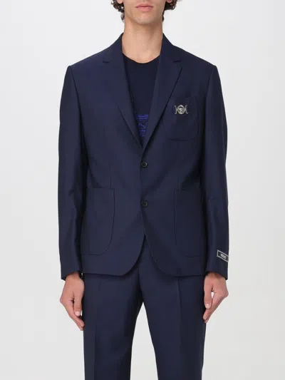 VERSACE BLAZER VERSACE MEN COLOR BLUE,F54085009