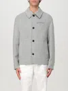 Versace Wool Blend Blouse Jacket In Grau