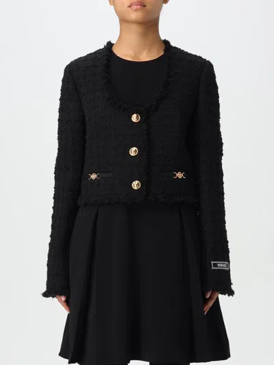 VERSACE JACKET VERSACE WOMAN COLOR BLACK,F82055002