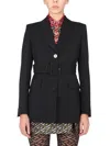 Versace Single-breasted Wool Blazer In Black