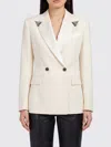 Versace Stretch Wool Blazer With Embroidered Lapels In Animal Print