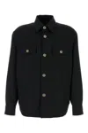 Versace Gabardine Shirt With Chest Pockets And Cuffed Sleeves