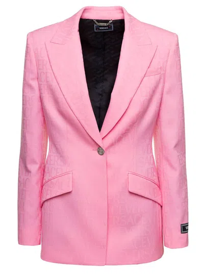 VERSACE VERSACE WOOL SINGLE-BREASTED BLAZER