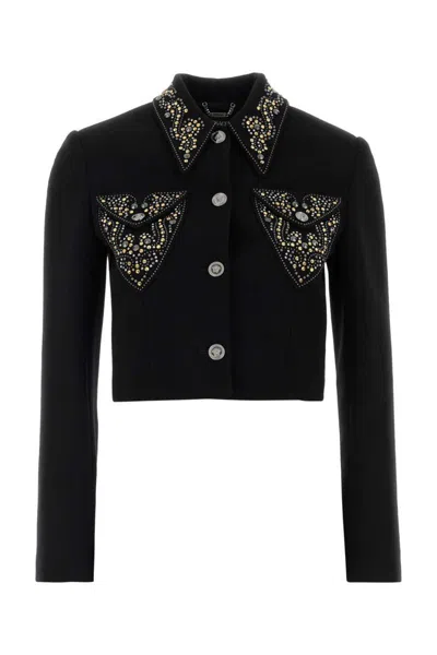 Versace Jackets And Vests In Black