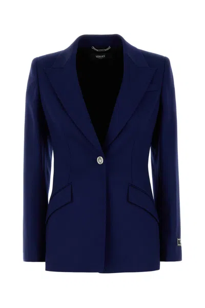 Versace Jackets And Vests In Blue