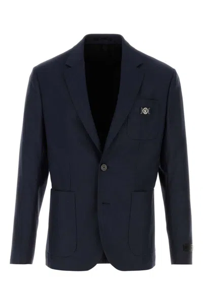 Versace Jackets And Vests In Blue