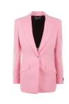 Versace Single Breasted Medusa Jacket In Pastel Pink
