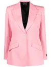 Versace Informal Tailored Wool Blazer Jacket In Pink