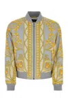 Versace Baroque-pattern Print Bomber Jacket In Printed