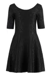 Versace Jacquard Knit Mini-dress In Black