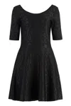 Versace Jacquard Knit Mini-dress In Black