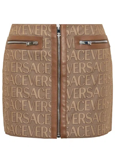 VERSACE JACQUARD MINI SKIRT