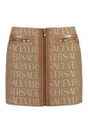 Versace Synthetic Fibers Skirt In Brown