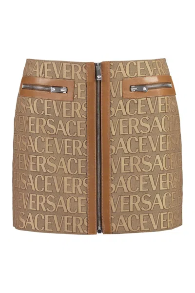 VERSACE JACQUARD MINI SKIRT
