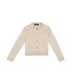 Versace Jacquard-print Cotton-blend Cardigan In Nude