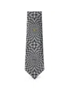 Versace Jacquard Silk Twill Tie In Gray