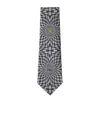 Versace Jacquard Silk Twill Tie In Black
