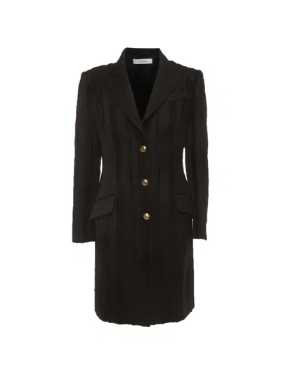Pre-owned Versace Jacquard Single-breasted Jacket In Black