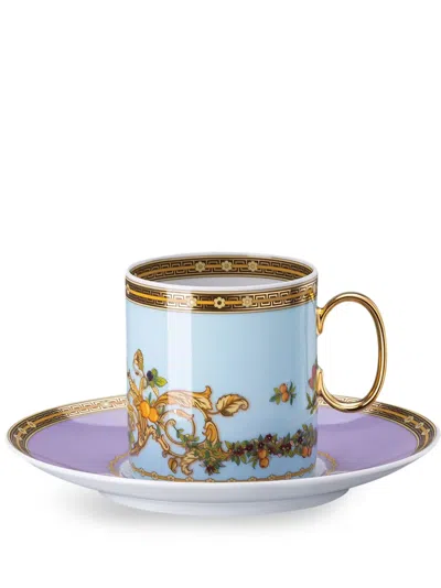Versace Jardin De  Coffee Set In Blue